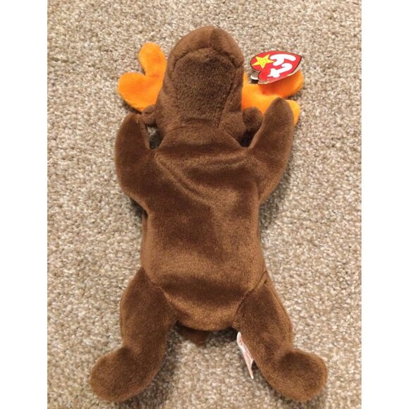 VINTAGE * TY Beanie Baby Plush - 1993 CHOCOLATE Moose - Picture 3 of 8